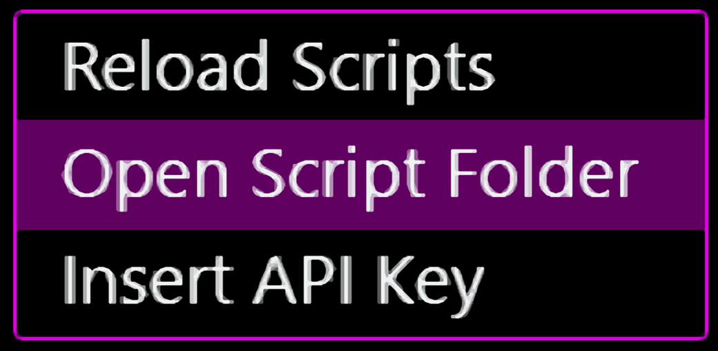 open scripts folder option